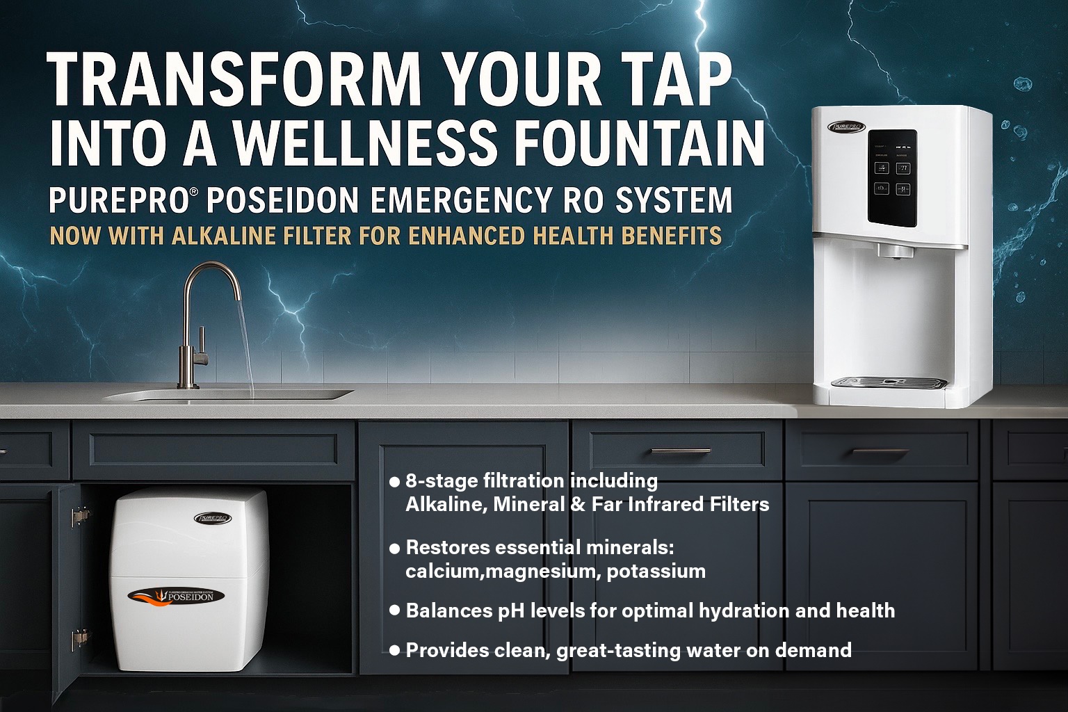 PurePro Poseidon Reverse Osmosis Water Filtration System